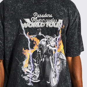 T-shirt col ras du cou de grande taille pour homme, Hip-Hop, imprimé, personnalisé, en coton solide, large, vente en gros - Product Image 5