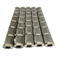 Élément filtrant de retour pour grue hydraulique, cartouche filtrante plissée en maille d'acier inoxydable 316L, 5, 10, 20 microns pour filtration d'eau et d'huile
