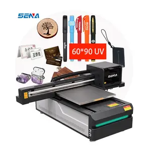 Máquina de impresión de inyección de tinta 3D digital universal de China, impresora UV de cama plana de inyección de tinta de tamaño 6090 A3 para pequeñas empresas, funda de teléfono de madera