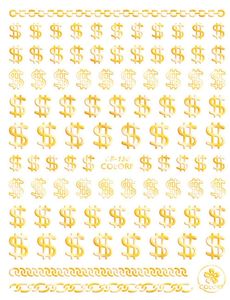 TSZS rico estilo rico manicura pegatina 3D dinero dólar signo uñas arte pegatinas holográfico divertido dinero uñas calcomanía - Product Image 2