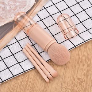 Telescopic <b>Makeup</b> <b>Brush</b> Portable Travel <b>Makeup</b> <b>Brushes</b> Set Eyeshadow Loose Powder Mini <b>Makeup</b> <b>Brush</b> Beauty Tools - Product Image 2
