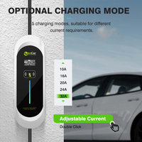 Chargeur ZenCar portable 32A 230V 7kW EV Niveau 2 EVSE pour véhicule électrique domestique/extérieur Chargement de voiture avec prise SAE J1772 Type 1