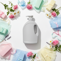 Bouteille de lessive en HDPE de 2 L avec poignée, emballage pour gel douche et shampoing, logo personnalisé