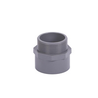 Adaptateur fileté mâle UPVC-Raccord de raccord de tuyau droit en PVC Prise noire X Adaptateur mâle mâle 2 1/2"