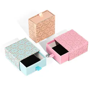 Wholesale Cheap High Quality Ring Paper Box Caixas Personalizada Pink Veludo Caixa De Joias