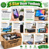 Boîte mystère électronique à faible MOQ 10 kg avec smartphone, tablette, écouteurs sans fil, PC de jeu, emballage cadeau en gros, réponse rapide