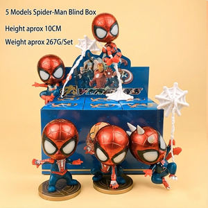 ฟิกเกอร์สไปเดอร์บอยสีแดง 5 ชิ้น กล่องสุ่มลุ้น ของเล่นโมเดลพีวีซี ฮีโร่ใยแมงมุมสุดน่ารัก ชุดของขวัญเซอร์ไพรส์วันเกิดสำหรับเด็ก ของตกแต่ง - Product Image 1