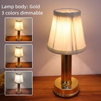 Lampe de table LED sans fil rechargeable moderne Lingmeng avec fonction de température pour chambre, restaurant et école