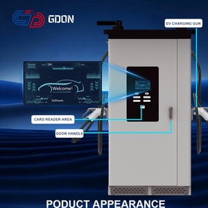 GDON <span class=keywords><strong>Chargeur</strong></span> rapide DC 60 kW commercial public de niveau 3, stations de recharge pour voitures électriques montées au sol avec double connecteur - Product Image 4