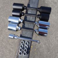 Pièces de pont de scooter cascadeur personnalisées en alliage d'aluminium Neo Chrome Park Scooter Pegs pour scooters électriques