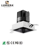 Modern 9W COB LED Downlight Diecasting aluminium anti-silau 55mm potongan langit-langit Spotlight arah tetap untuk rumah atau kantor
