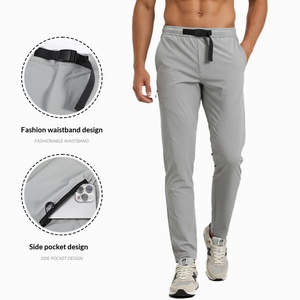 Pantalon <span class=keywords><strong>de</strong></span> sport pour homme en nylon sportif, séchage rapide, protection UV, imperméable, avec <span class=keywords><strong>ceinture</strong></span> zippée pour la randonnée et le fitness - Product Image 1