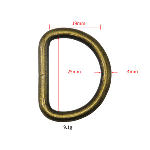 Anneau en D en métal Boucle de collier de chien de 1 pouce Anneaux en D <span class=keywords><strong>sans</strong></span> couture pour l'artisanat Sangle de harnais de sac à main, matériel de sac à main pour la fabrication de sacs - Product Image 5