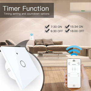 Interruptor de Pared Inteligente Deftun Tuya Wifi Eu 220v Neutrale Smartlife <span class=keywords><strong>Alexa</strong></span> Google Home 1/2/3/4 Gang Panel de Vidrio Templado - Product Image 4