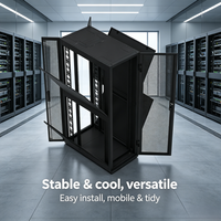 Armoire serveur en acier 19 pouces 42U 47U SPCC, rack de centre de données avec porte grillagée, porte vitrée, porte pleine, coffret réseau, direct usine