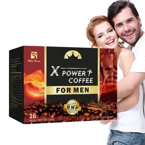 Man X power-Café personalizado para hombres, Etiqueta Privada, hierbas orgánicas saludables a base de hierbas, café instantáneo, Maca, negro