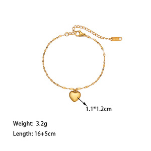 Offre Spéciale – Ensemble de Bijoux en Acier Inoxydable Plaqué Or 18K Inaltérable : Boucles d'Oreilles Cœur, Bracelet et Collier – Cadeau Idéal pour Femme, Mariage - Product Image 5