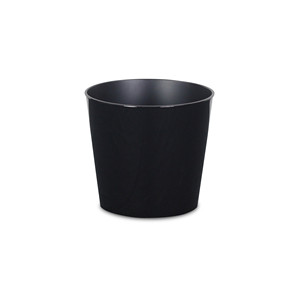 HMS 7 \ "vaso di fiori rotondo in plastica riciclata nera grande per interni ed esterni per giardinaggio e uso domestico - Product Image 2