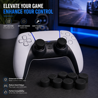 Capuchons de joystick antidérapants en silicone multicolores 8-en-1 à profil haut et bas pour manettes PS5/PS4/Xbox One/Switch Pro