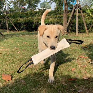 Jouet de remorquage de morsure de chien jouet à tirer bleu durable avec 2 poignées douces et solides oreiller de morsure en nylon résistant pour les chiens de petite à moyenne taille - Product Image 4