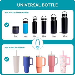 Sangle de transport pour gobelets à eau tissée à la main, pour gobelets de 8 à 40 onces, anneau en silicone de qualité alimentaire, cordon portable pour gobelets à eau de sport - Product Image 3