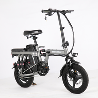 Vélo électrique pliable OEM 48V 400W avec batterie au lithium, moteur sans balais à 3 vitesses, 8Ah, roue de 14 pouces pour adultes, utilisation en ville