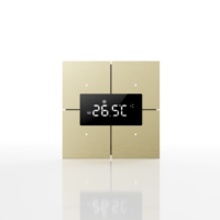 Système d'automatisation de bâtiment intelligent KNX EIB Smart Life en aluminium, 4 interrupteurs muraux tactiles Wi-Fi avec contrôle de la température
