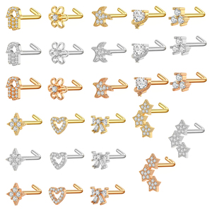 Piercing <span class=keywords><strong>nez</strong></span> accessoire en acier inoxydable 316L micro set anti-allergie bijoux indiens <span class=keywords><strong>anneau</strong></span> <span class=keywords><strong>de</strong></span> <span class=keywords><strong>nez</strong></span> - Product Image 1