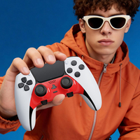Coque arrière pour manette PS5 DSE, compatible avec la manette DualSense Edge PS5, anti-transpiration, coque de remplacement arrière pour manette PS5 Edge
