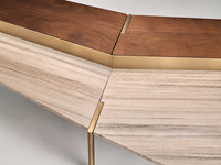 Table basse en marbre minimaliste italienne de forme unique pour salon et chambre à coucher, design moderne, convertible et durable