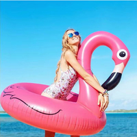 Bouée gonflable en PVC en forme de flamant rose pour adultes et adolescents, flotteurs de piscine pour fête sur la plage pour enfants