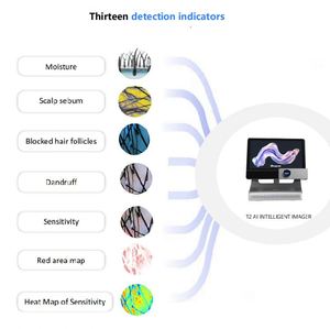 2025 Hot Selling T5AI Smart Scalp Tester 200x Microscope 13 Indicator Lights Hair Scalp Analyzer - Product Image 3
