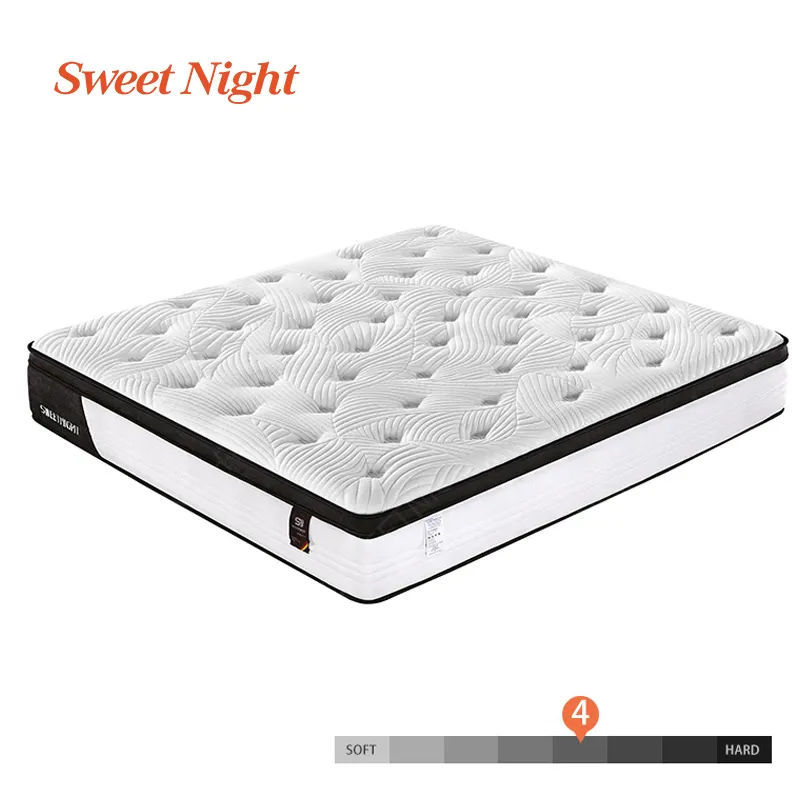 Hotel High Quality Convoluted Soft Memory Foam Pocket Spring Double Bed Mattress