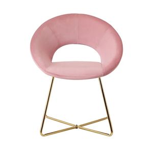Chaise de salle à manger en velours marron avec pieds en métal, nouveau design, pour la maison, vente en gros - Product Image 4