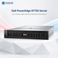 Serveur rack Dell PowerEdge R7725 2U, double processeur AMD EPYC série 9005, 6 To DDR5, jusqu'à 8x PCIe Gen5, serveur de calcul GPU