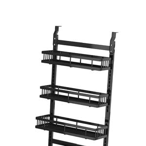 Organizzatore per dispensa Over-the-Door a 6 livelli con appendiabiti portaspezie in metallo per uso alimentare in camera da letto bagno soggiorno - Product Image 1