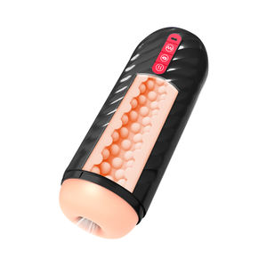 男性用セックスおもちゃ6つの吸引 & 5つの突き刺しモード振動子サックスおもちゃ箱 & 航空機カップデザイン自慰行為者 - Product Image 1