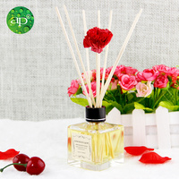 Offre Spéciale 100ml Chambre Bâtons de Roseau Naturel Décoratif Verre Reed Diffuseur Bouteille Huile Essentielle Diffuseur Humidificateur Diffuseur