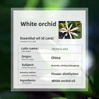 Huile Essentielle d'Orchidée Blanche 100% Pure et Naturelle, Marque Privée Personnalisée, pour Soulagement du Stress, Apaisement, Diffuseur d'Arômes, Massage Cutané