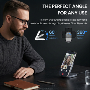 แท่นชาร์จไร้สายแบบพับได้ <span class=keywords><strong>2</strong></span>-in-1 กำลังไฟ 25W รุ่น Strong Magnetic ปี 2026  แท่นชาร์จไร้สายบางเฉียบ 15W สำหรับ iPhone และ <span class=keywords><strong>AirPods</strong></span> - Product Image 4