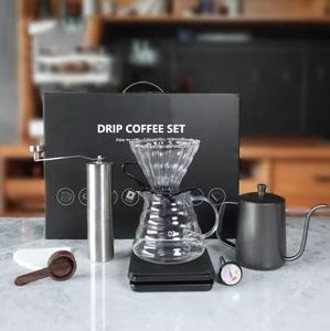 Molinillo de Café de <span class=keywords><strong>Goteo</strong></span>, Cafetera de Cuello de Cisne, Juego de Café de 60 Piezas, Estilo Etíope, Árabe, Turco, Caja de Regalo para Café, Kit de Café - Product Image 1