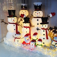 Meilleures ventes : Décoration de bonhomme de neige pliable, imperméable, pour extérieur, lumières décoratives de Noël, Halloween, fêtes