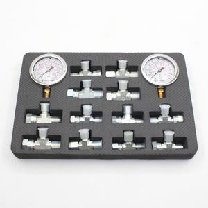 Hydraulikdruck-Testkit mit 5 Messgeräten 5 Prüf schläuche 13 Kupplungen und 14 T-Steck verbinder Manometer-Kit Testkit - Product Image 6