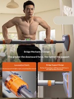 Barre de traction horizontale pour porte, équipement de fitness intérieur, pour enfants et usage domestique, sans perçage, avec avertissement IA, barres simples