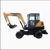Excavatrice sur pneus de 6 tonnes SY65W, meilleur service, prix avantageux, à vendre