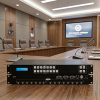 Matriz de Conmutación 3D Seamless Switching 4K60 Hardrock para Procesador de Video 8x8 con Gestión EDID y Control Flexible de Red IP AV Metálica