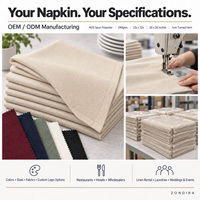 Serviettes en tissu commercial en polyester filé MJS 20x20 po, couleur sable de la Jamaïque, 240 g/m², pour restaurants, hôtels, mariages, événements, OEM, vente en gros