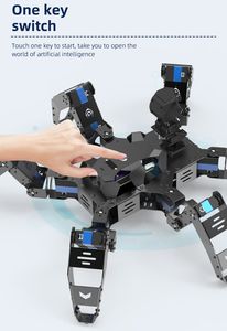 Metal Acrylic <strong>Spider</strong> AI <strong>Robot</strong> Kit with WiFi Remote &amp; App-Controlled Face Recognition for Education &amp; Gifts - Product Image 3