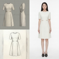 Robe pour femmes, tenue de bureau pour femmes, robe formelle en deux pièces ivoire, vêtements de carrière, OEM ODM