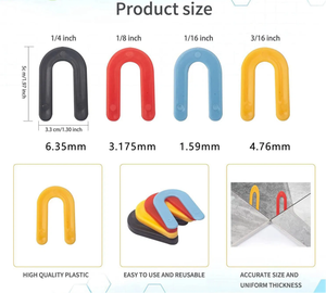 Entretoises <span class=keywords><strong>de</strong></span> carrelage en U en <span class=keywords><strong>plastique</strong></span> PP antidérapantes, texture variée, diverses couleurs, pour installation <span class=keywords><strong>de</strong></span> cadre <span class=keywords><strong>de</strong></span> porte, prêtes à l'emploi, vente en gros 2026 - Product Image 2